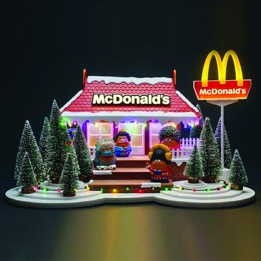 Diorama display kreatif 3D dengan lampu untuk brand activation